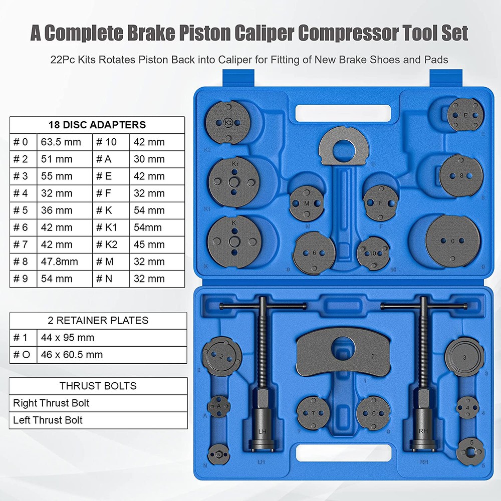 Universal Disc Brake Caliper Brake Piston Wind Back Rewind Hand Tools Total 27PC