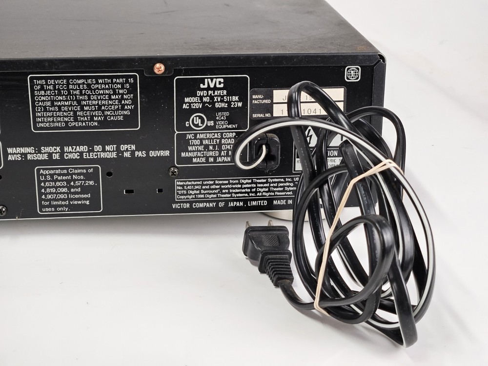 JVC Xv-511 DVD Player