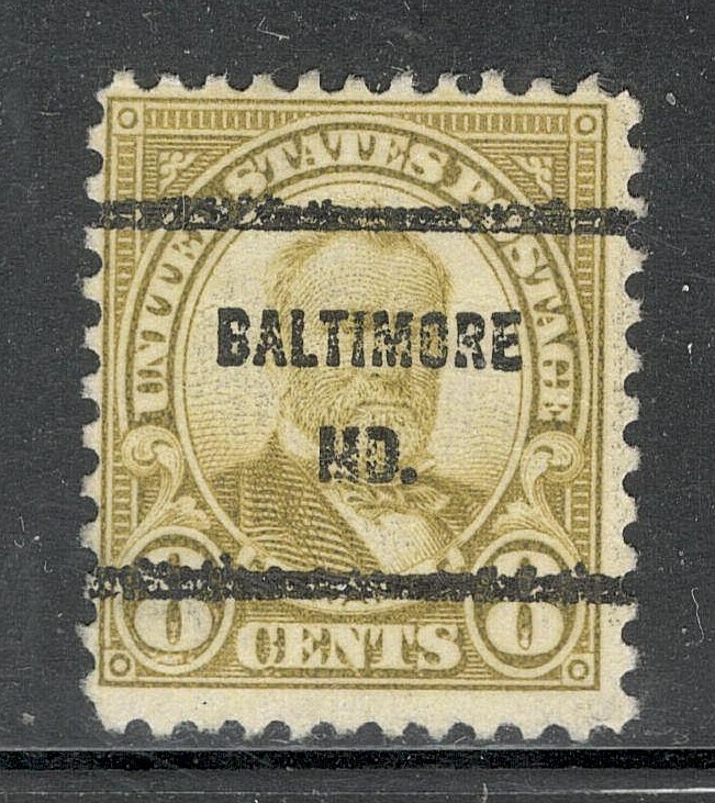 Sc # 640 ~ 8 cent Ulysses S. Grant Issue, Precancel, BALTIMORE MD.