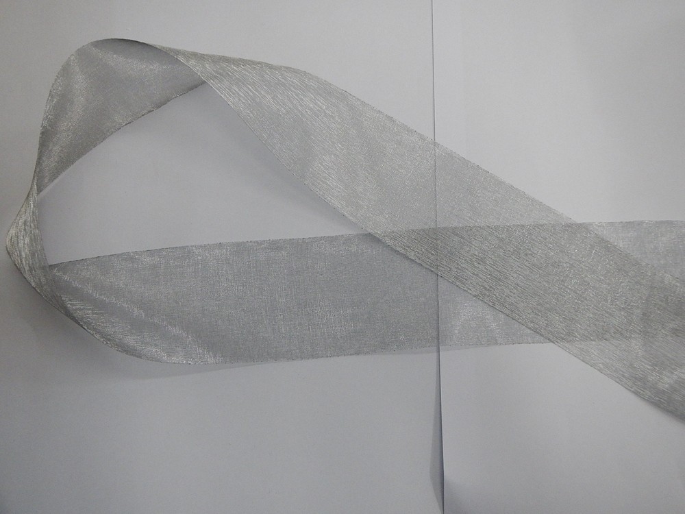 Organza Silver Grey Ribbon 50mm x 5 mts
