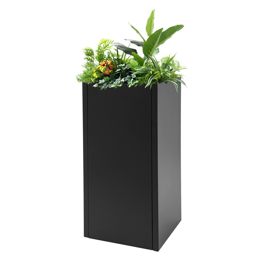 Tall Outdoor/Indoor Planter Box, Rectangular Large Flowerpot, Tall Metal Planter