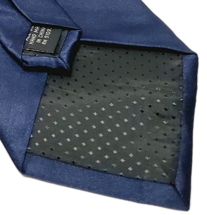 George Solid Blue Pattern Men's Silk Neck Tie 58x3.5"