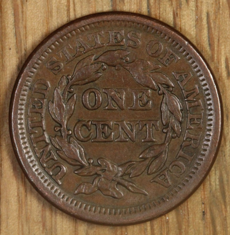 1853 Large Cent - AU - About Uncirculated