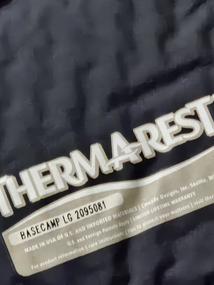 Therm-a-rest base camp self inflating sleeping pad camping backpacking