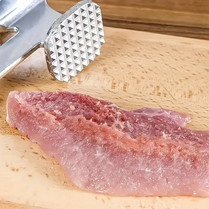 7.68" Double Side Beef Steak Mallet Pounder Meat Tenderizer Hammer Kitchen Tool