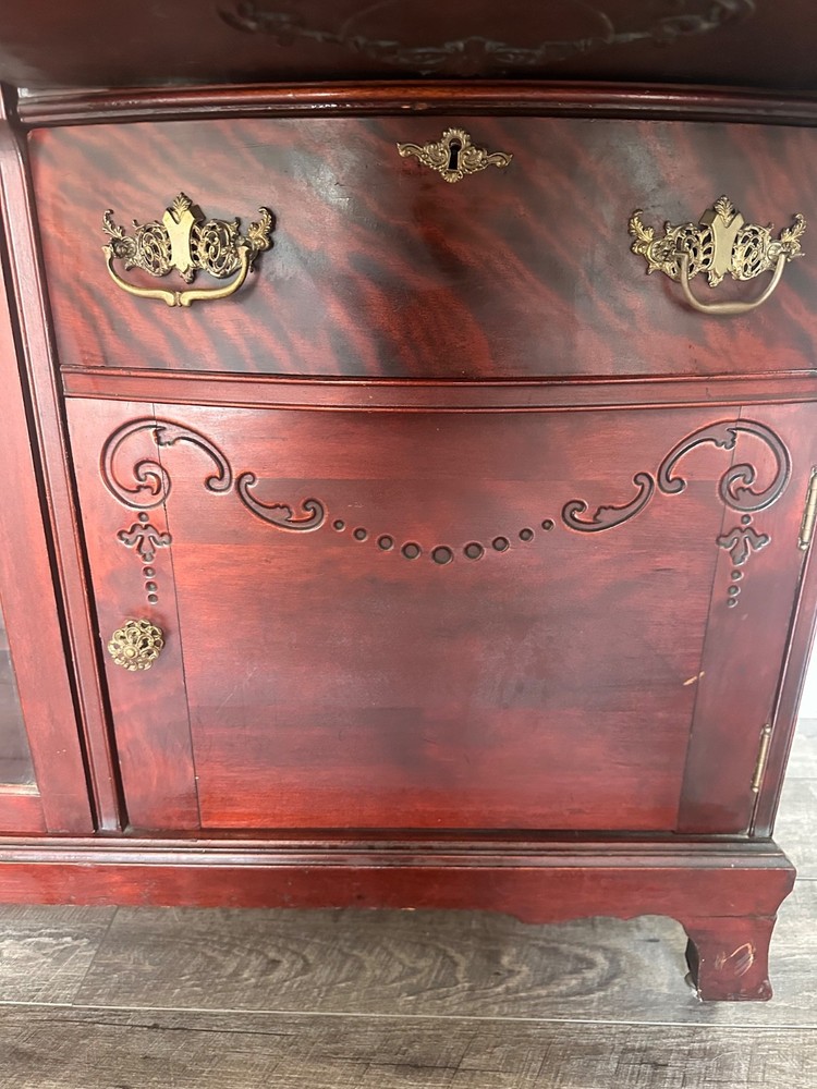 Victorian Mahogany Secretary Bookcase