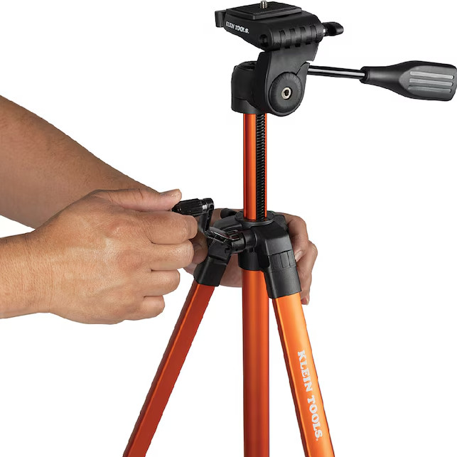Klein Tools 22-61" Adjustable Tripod, Lightweight Aluminum with Mount, Durable