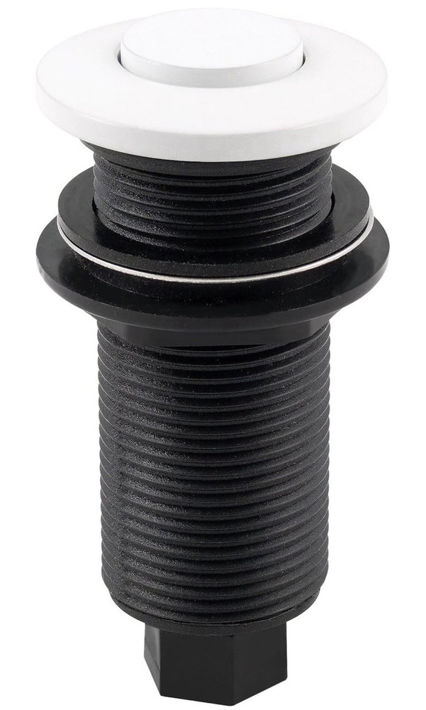 White Air Activated Garbage Disposal Switch Brass Button Compact Installation...