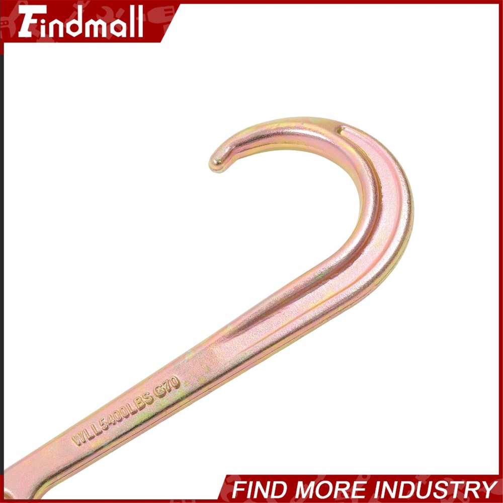 Findmall 2 Pack 15" J Hooks with TJ Hook G70 5400Lbs WLL Roll Back Clevis