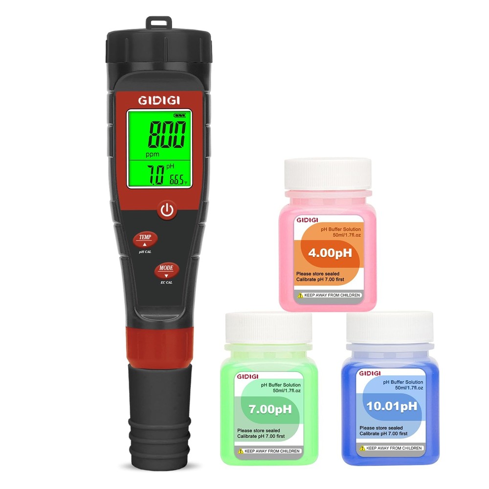 Digital pH Tester for Water, Meter Hydroponic TDS EC...