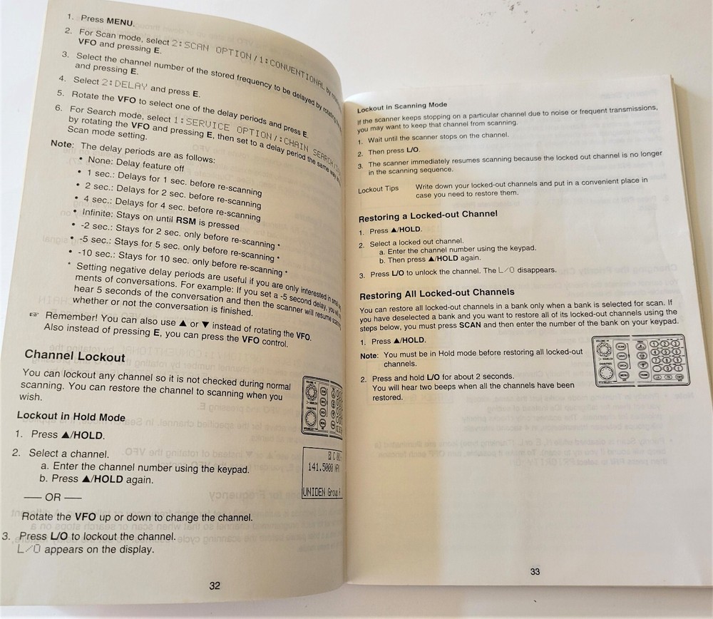 Original OWNER'S MANUAL for the UNIDEN BC785D SCANNER