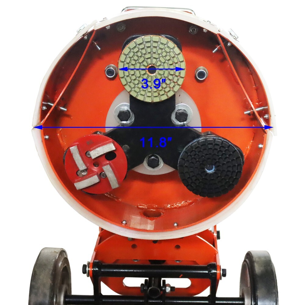TECHTONGDA® Concrete Floor Grinder 220V Foldable Design Polish Trimm Machine