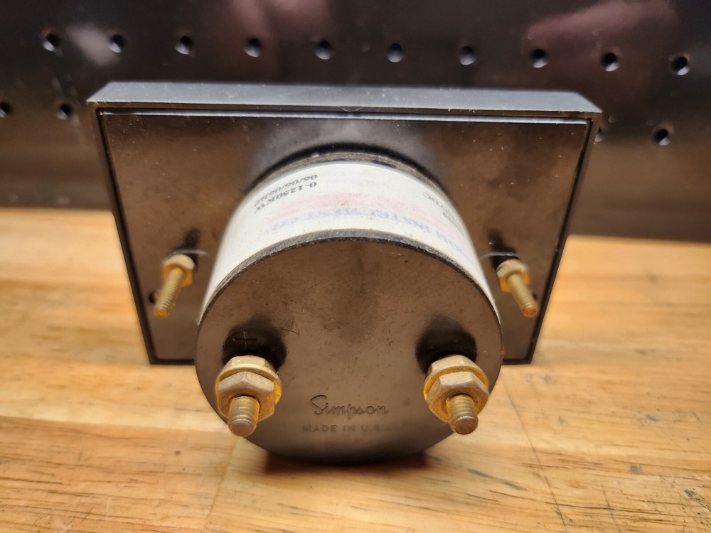 Simpson Model 523 Panel Meter 0-10 VDC, 0-1250 Kilowatts