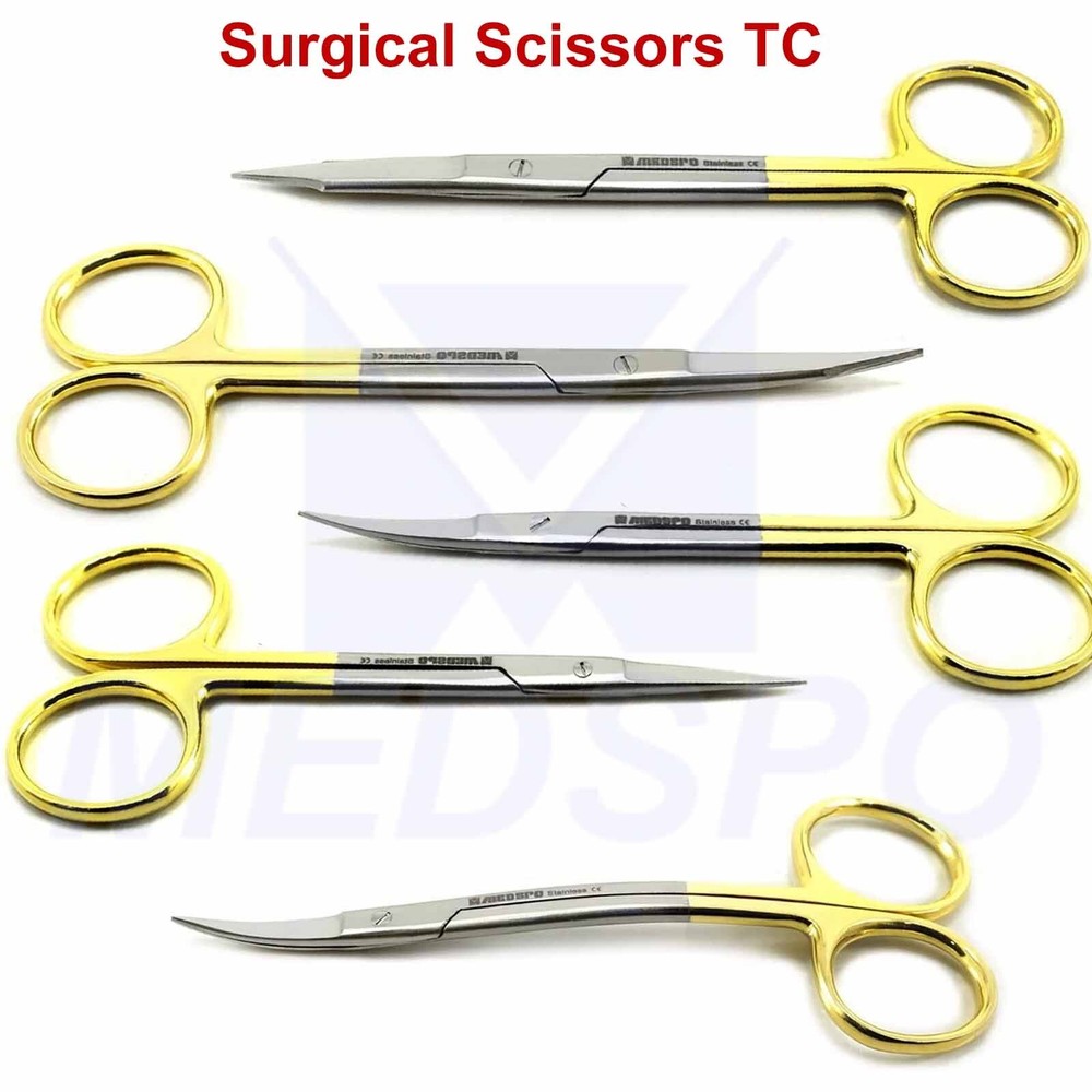 Dental Goldman Fox Scissors TC Dissection Soft Tissue Gingival Suture Iris Shear