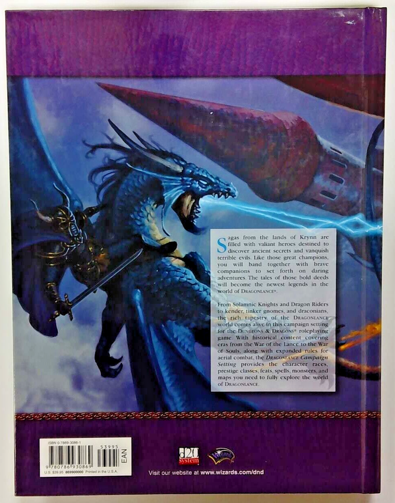 DUNGEONS AND DRAGONS: DRACONLANCE CAMPAIGN SETTING (3.5 ED) DD35DLCS