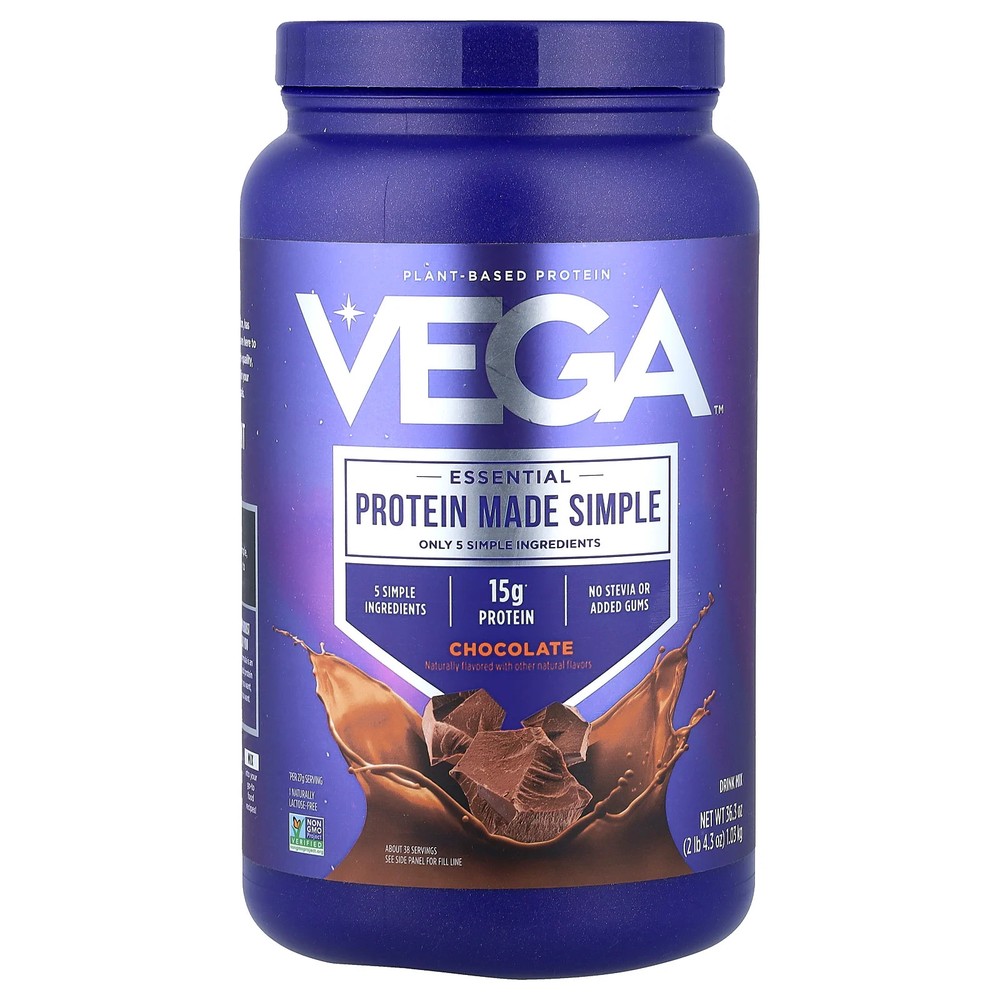 Essential, Protein Made Simple, Plant-Based Protein, Chocolate, 2 lb 4.3 oz