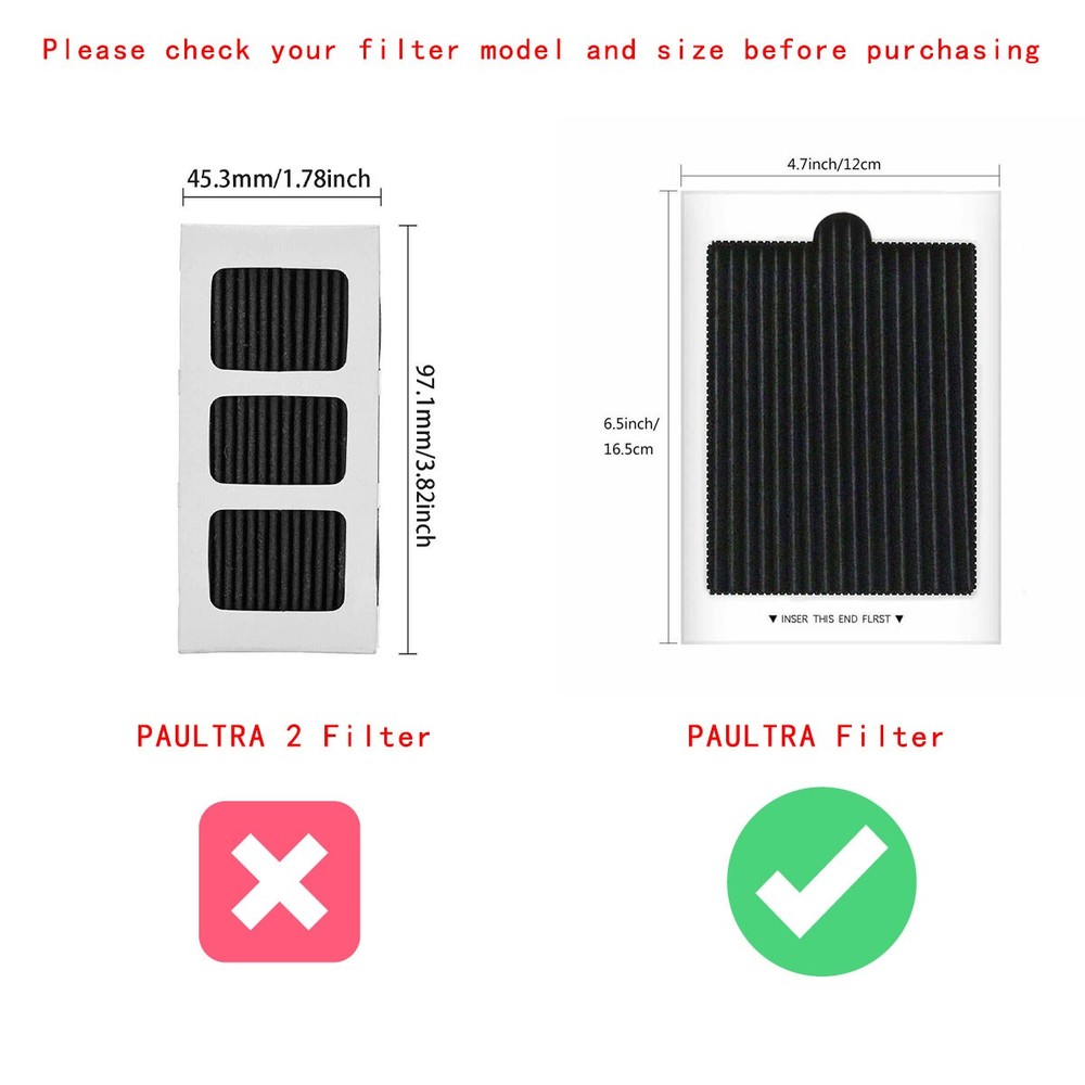 2 Pack Refrigerator Air Filter Carbon Activated Filter for Frigidaire EAFCBF