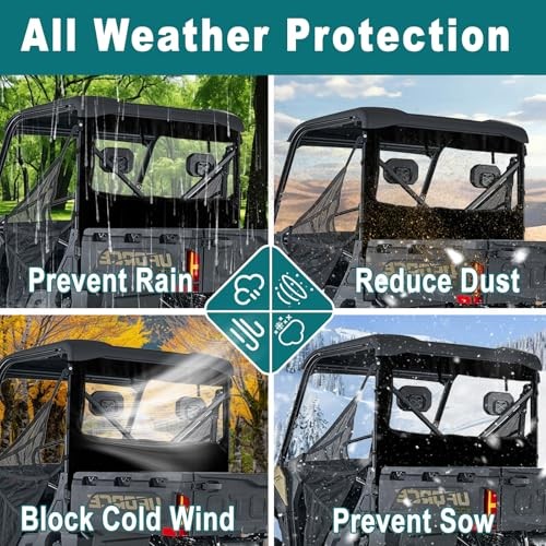 CFMOTO Uforce 600 Rear Windshield,UTV Cab Enclosure Water-Resistant Zipper