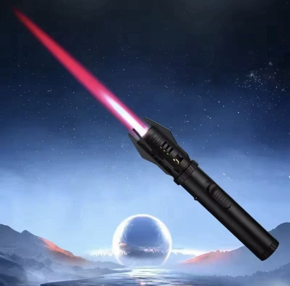 Lightsaber Design Torch Jet Lighter, Safety Switch, Windproof, Refillable