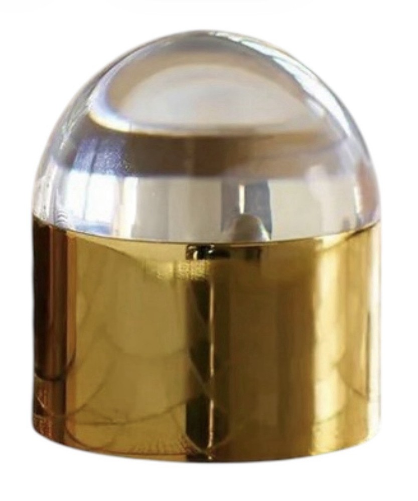 Jonathan Adler - Clear Globo Box - Brass & Acrylic - Small- Excellent Condition