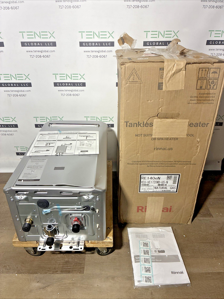 Rinnai RE140eN Outdoor Tankless Water Heater 140k BTU Natural Gas (B-26 #1753)