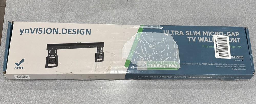 Ynvision Ultra Slim Micro-gap Tv Wall Mount