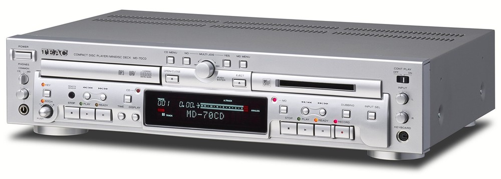 TEAC MD-70CD-S CD Player MiniDisc MD Recorder 2ch Silver Japan