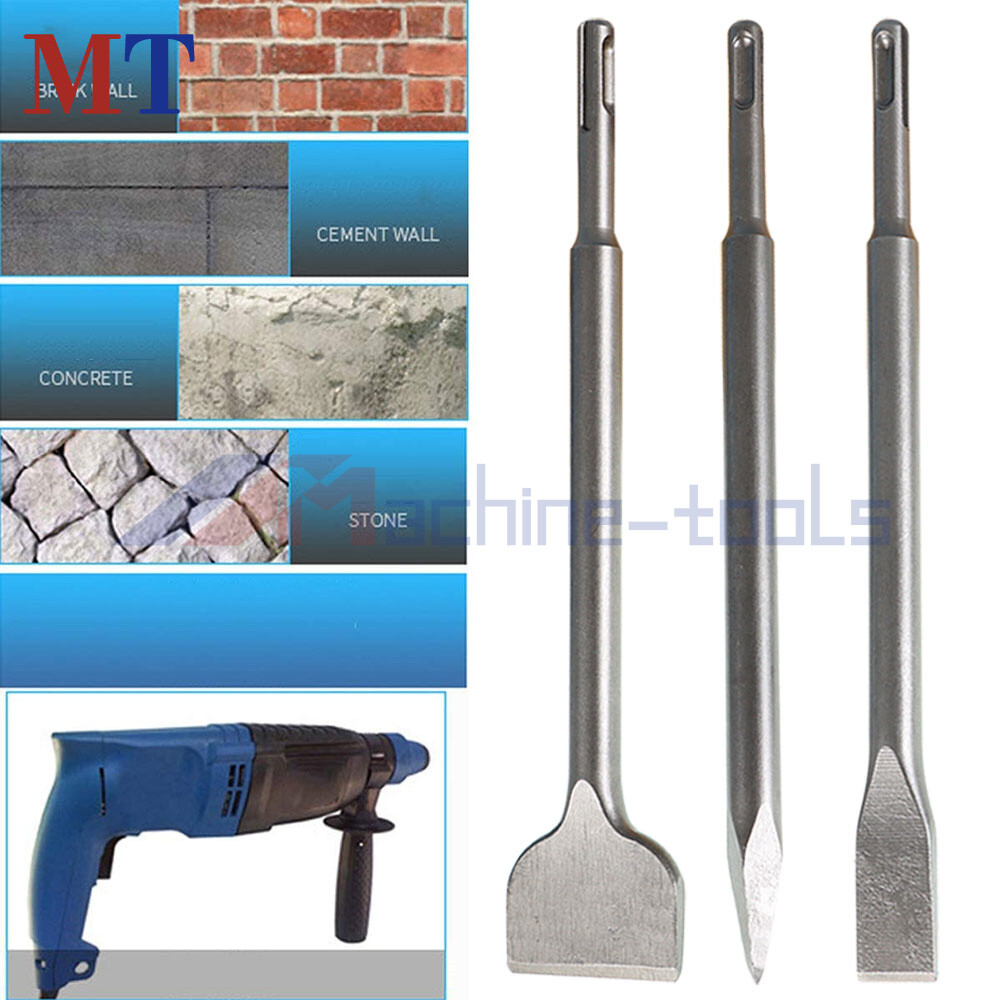 6 Pack SDS Plus Chisel Set Concrete Drill Bit Set Rotary Hammer Bits