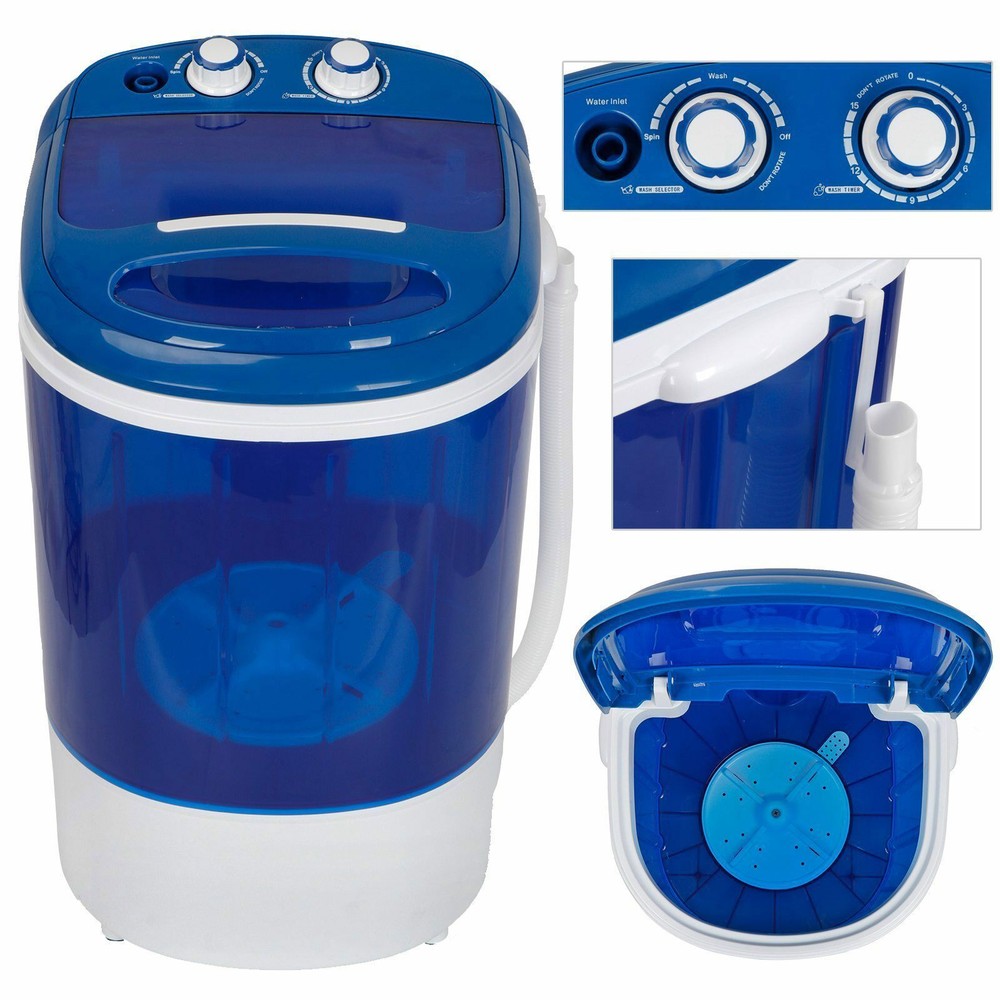 9lbs Mini Laundry Washer Washing Machine Ideal Dorm Rooms Compact to Use Blue