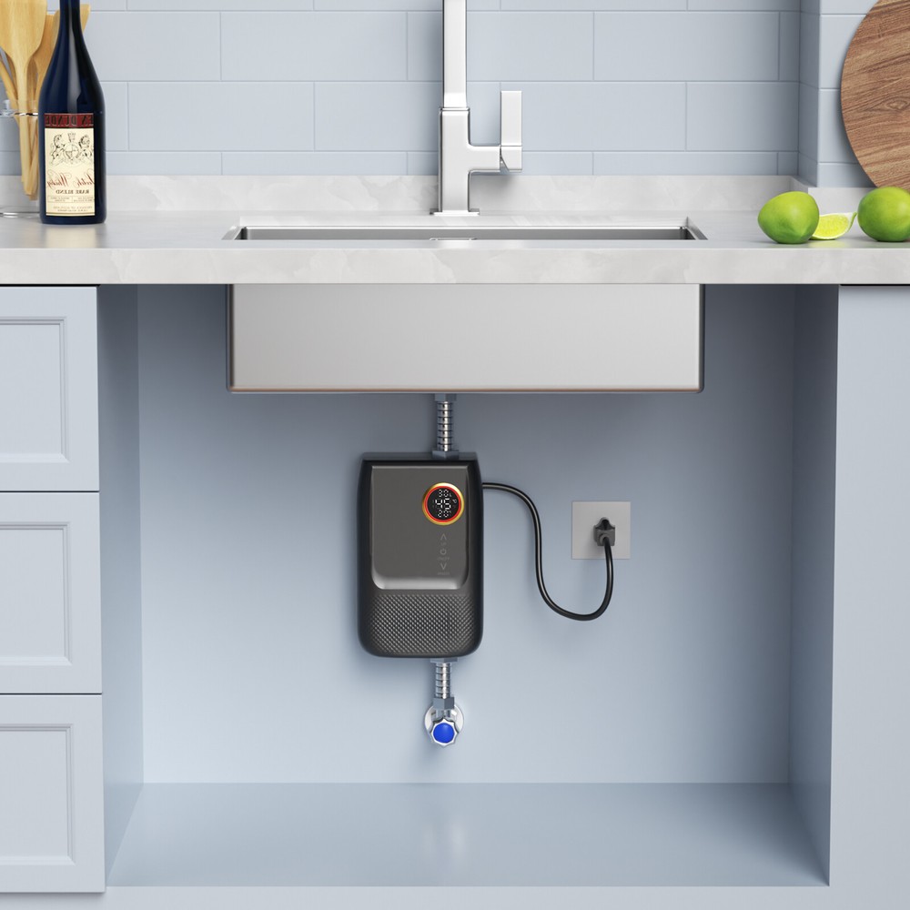 3000W Electric Water Heater Wall Mounted Kitchen Bath Instant Hot Water Heater