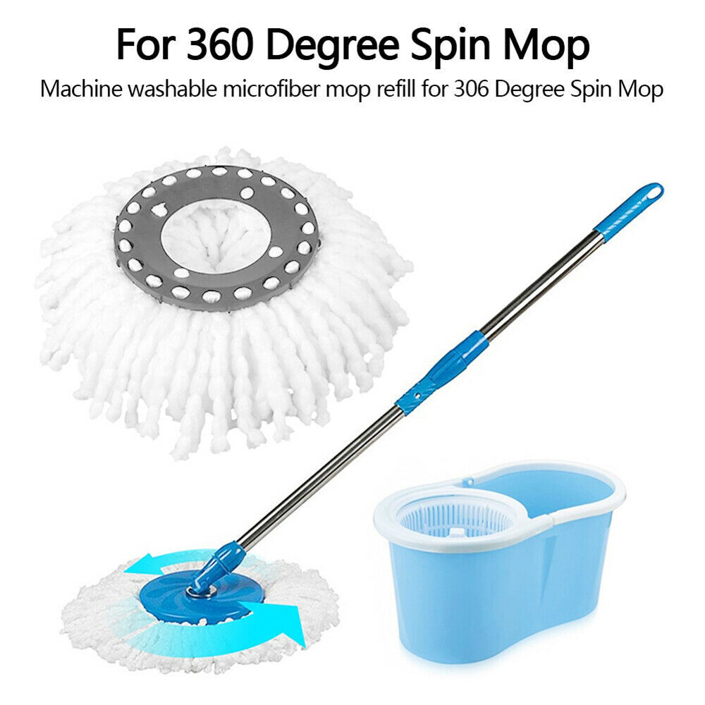 4pcs Replacement Microfiber Mop Head Refill For Spin Mop 360° Easy Cleaning Tool
