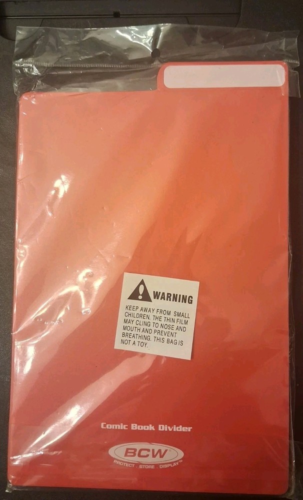 25 BCW Red Comic Book Plastic Dividers With Folding Write On Tab Free Shipping