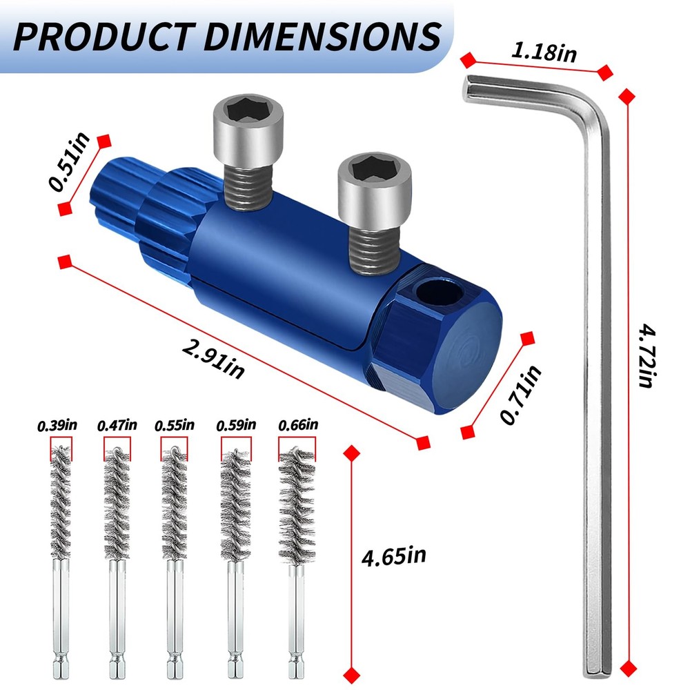 2PCS Broken Pipe Extractor Tool, Stripped Screw Extractor, Faucet Blue