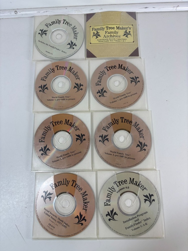 Family Tree Maker Genealogy Software CDs with SSI Archives Set Version 4.4
