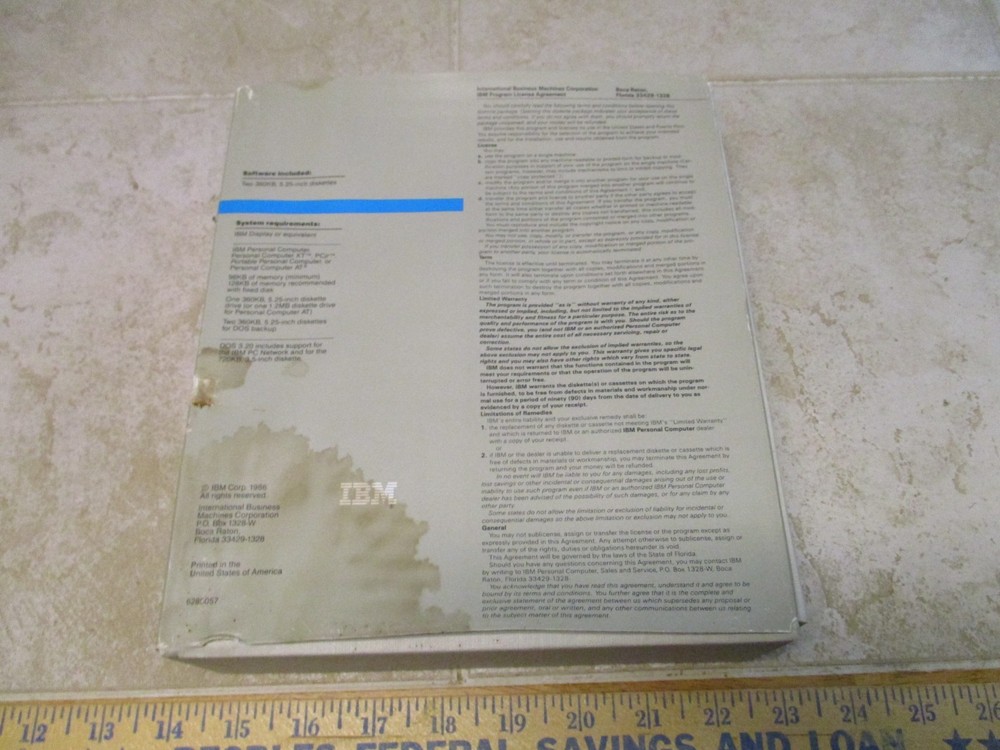 Vintage IBM Dos Disk Operating System Ver 3.20 5.25" Diskettes Manual Software