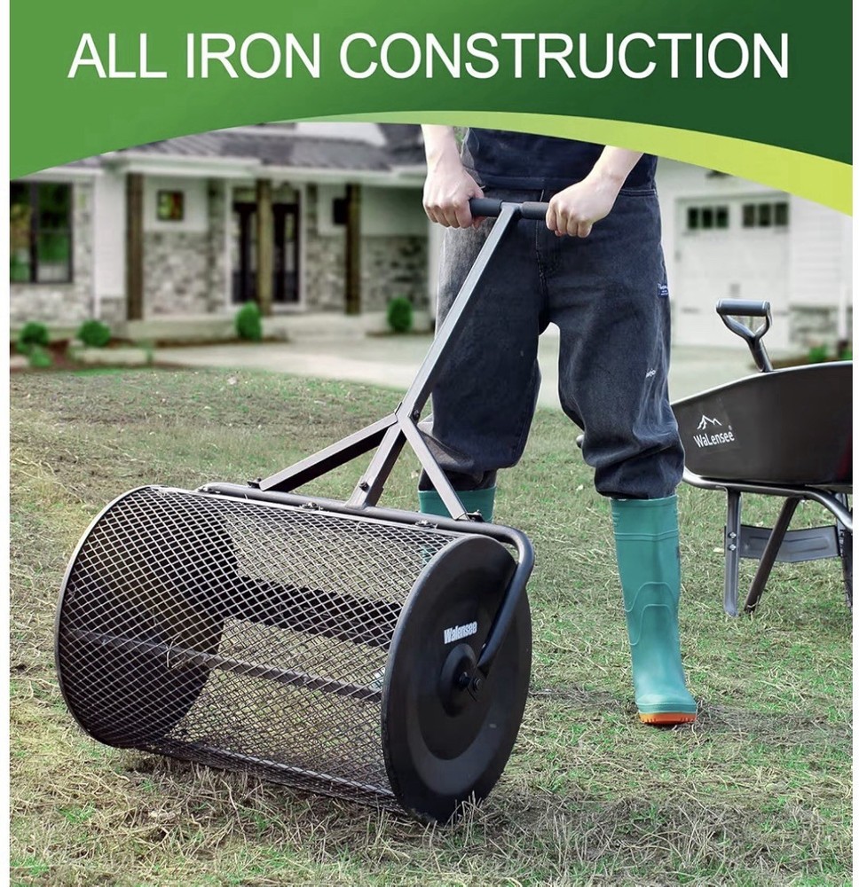 NEW Walensee 24" Compost & Peat Moss Spreader with T Shaped Handle