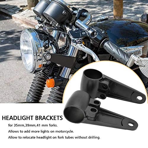 Billet Aluminum Headlight Fork Mounting Brackets Compatible with 35mm 39mm