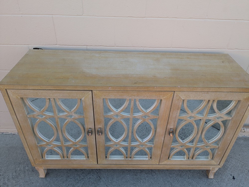 Modern Regency Wood Console Media Entryway Sofa Sideboard Table