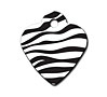 ZEBRA PRINT PERSONALIZED SMALL HEART PET ID TAG