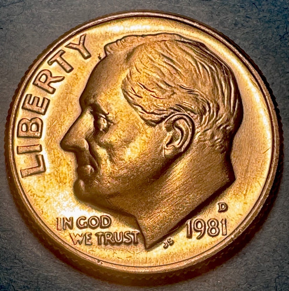 1981 d roosevelt dime Full Band Uncirculated Clad