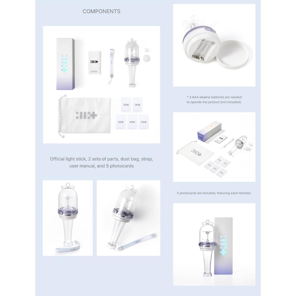 ILLIT Official Lightstick + 3 Extra photocards Set