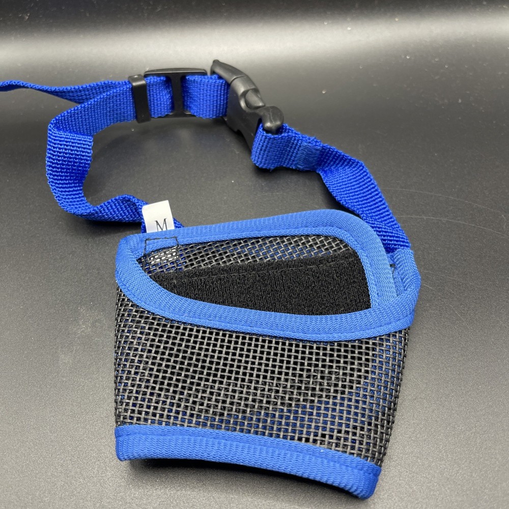 Nowaweve Adjustable Mesh Dog Muzzle - Size Medium - Blue - BRAND NEW