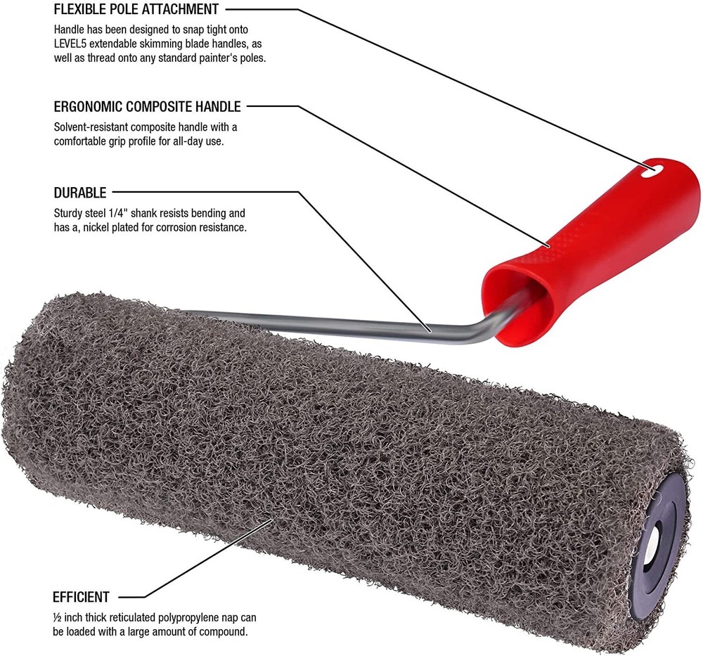 LEVEL5 Drywall Tools 9" Compound Roller Covers | 3 - Pack | 4-009