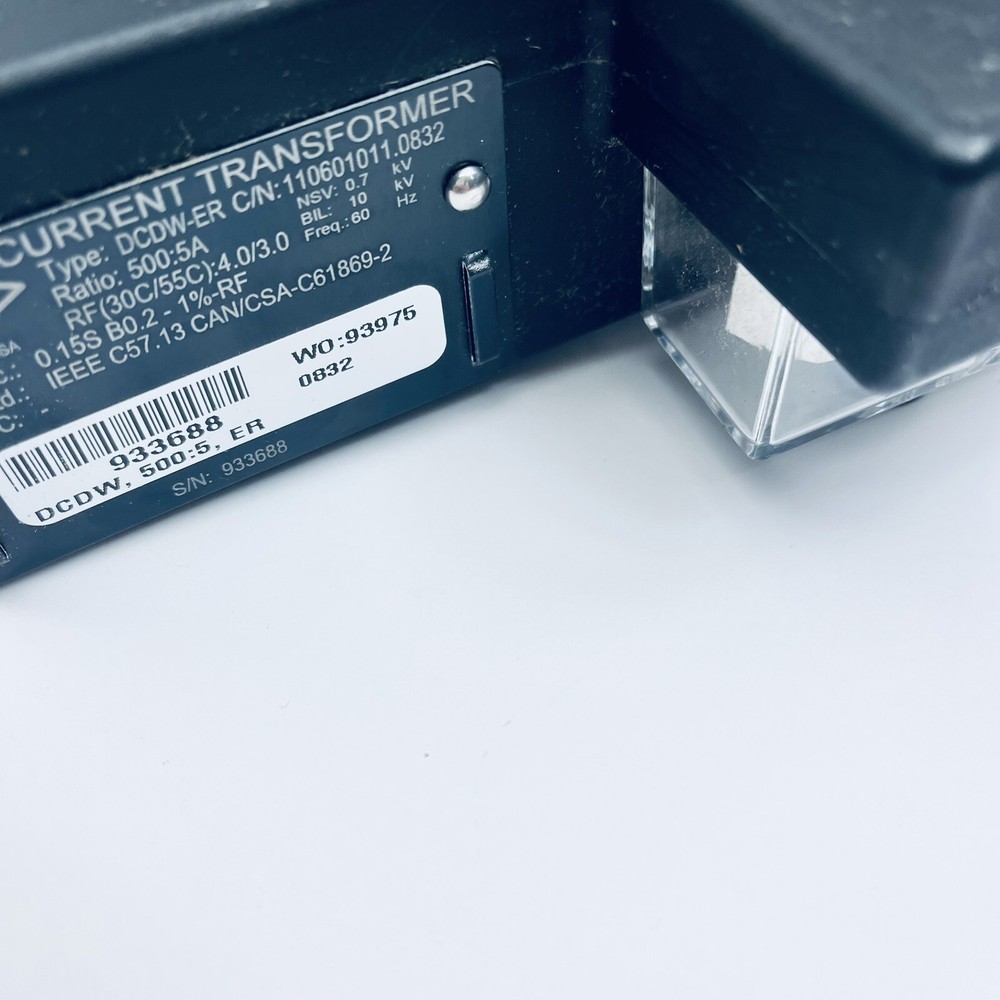 RITZ CURRENT TRANSFORMER TYPE DCDW-ER, RATIO 500:5A