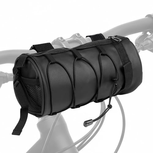 Bike Handlebar Bag, 2.5L Black Waterproof Bicycle Frame Front Bag, Multiple