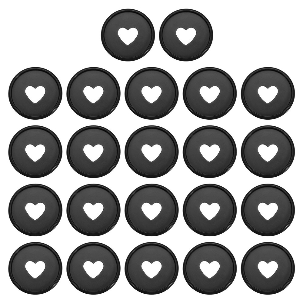 35mm Book Binding Discs 22pcs Discbound Expansion Discs Heart, Black