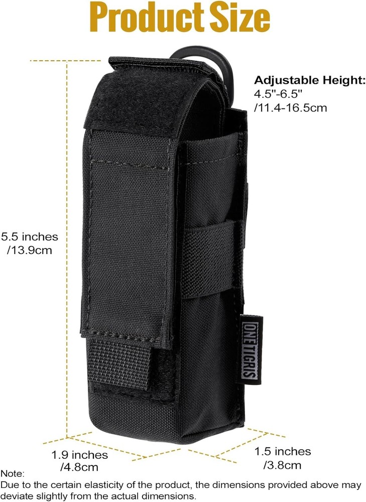 OneTigris Flashlight Holster Flashlight Holder Molle Flashlight Holster Tactical