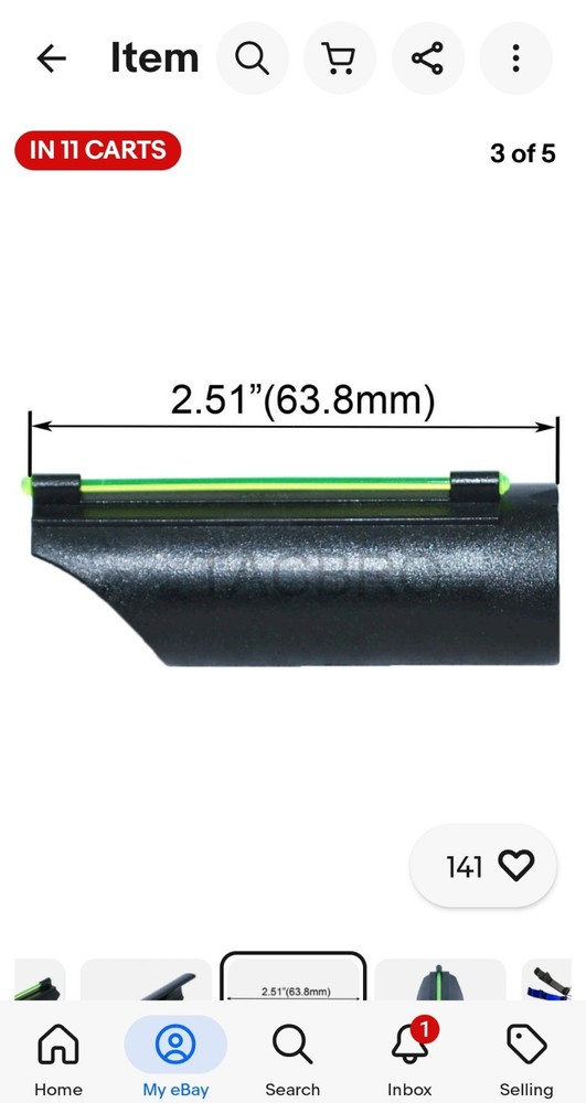 Universal Lite Pipe 20ga Shotgun Sight Green