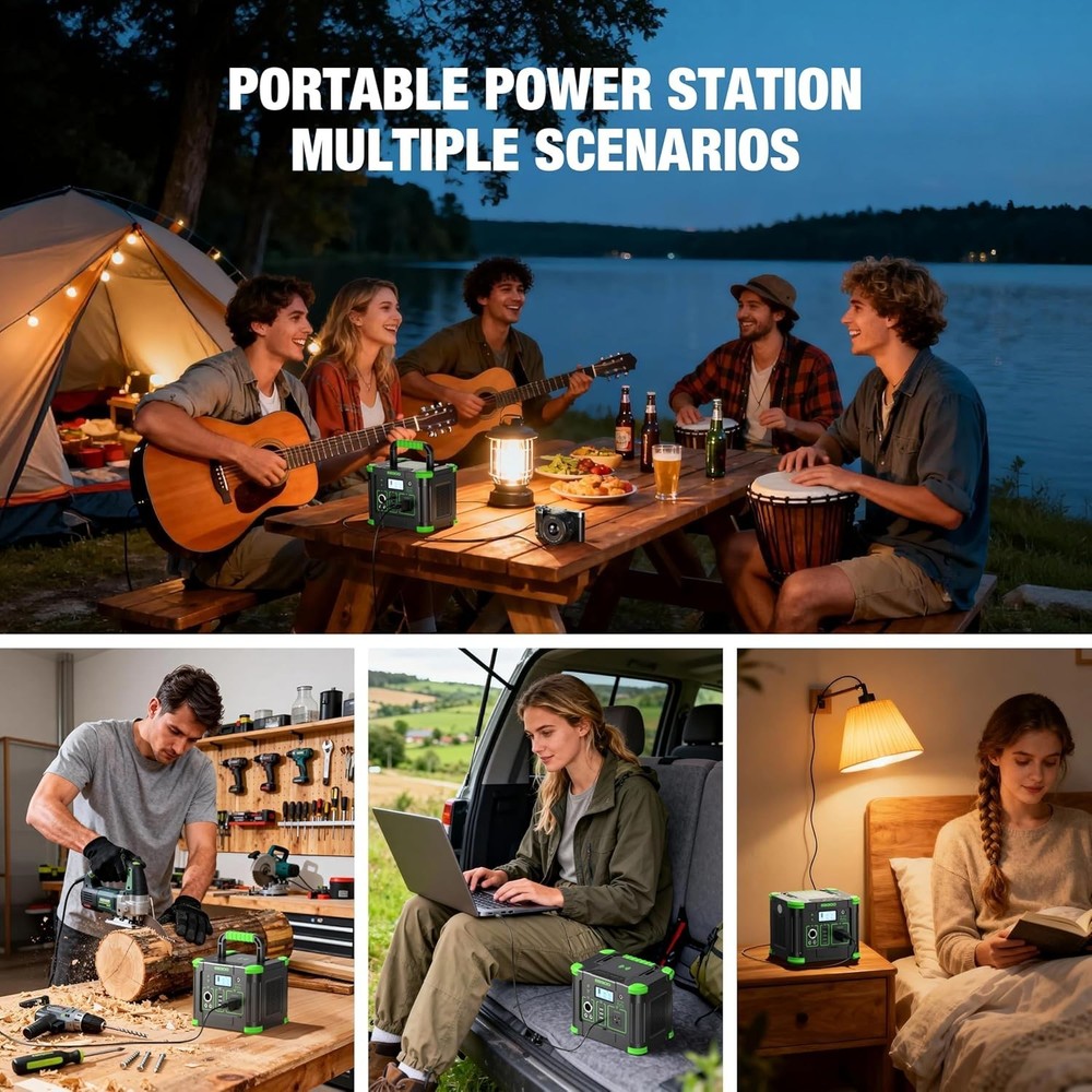 Compact 330W Solar Generator - Camping Essential