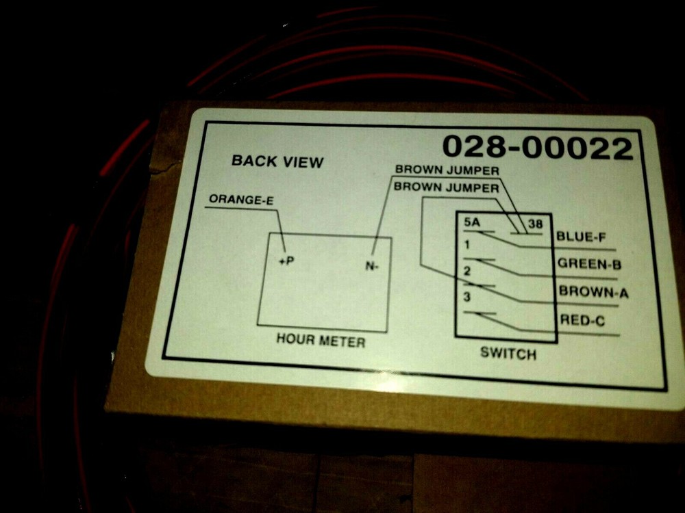 ONAN SILENT REMOTE GAS START SWITCH PANEL HOUR METER & 25' HARNESS 8-PIN PLUG